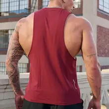 フィットネス用 男性用ノースリーブTシャツ【アメリカンスタイル・ゆったり・通気性】