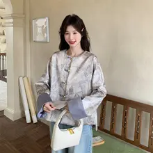 新中式デザインの提花外套【春秋用・女性・小さめサイズ】