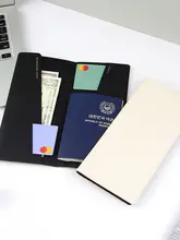 シンプルなレザーの長財布【パスポートケース・旅行用・カード収納・小銭入れ付き】