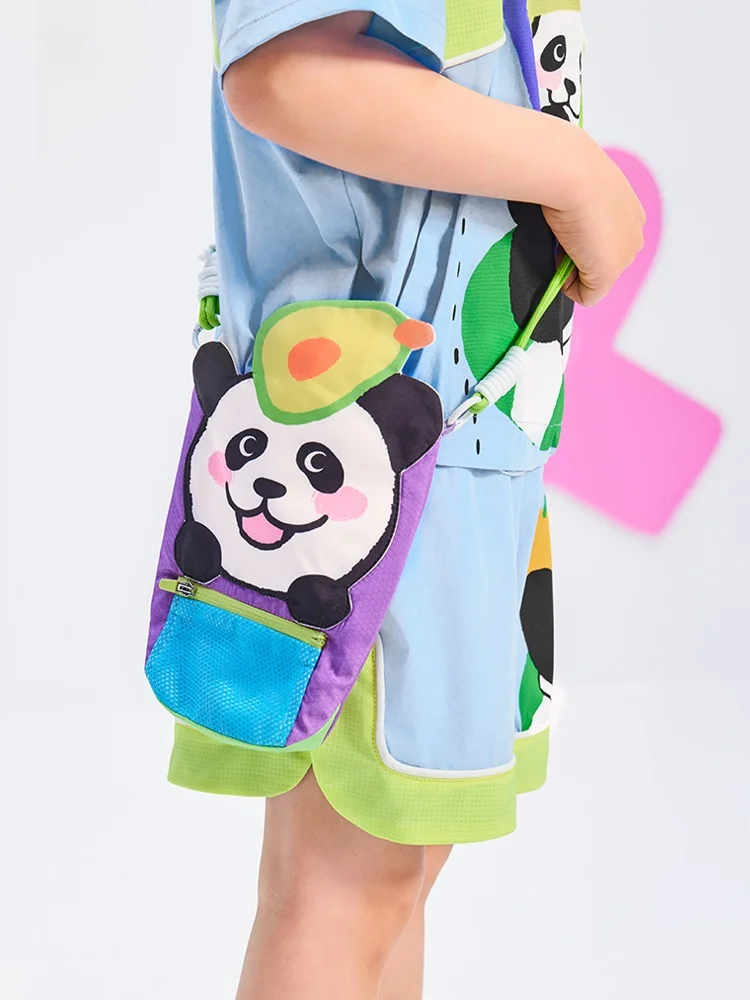 カートゥーンデザインの子供用ショルダーバッグ：夏用キャンバス素材で軽量かつ丈夫な通勤・学校活用