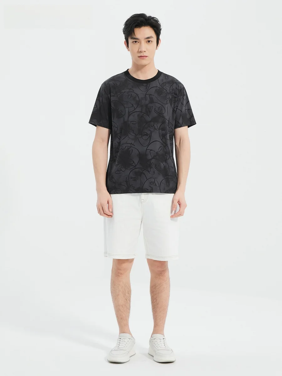 メンズ プリントtシャツ フルプリント半袖Tシャツのフィット感と素材特性を徹底解説