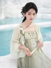 天絲素材の刺繍入りキャミワンピース【春の花束・夏用・外套付き】（セットアップ対応）