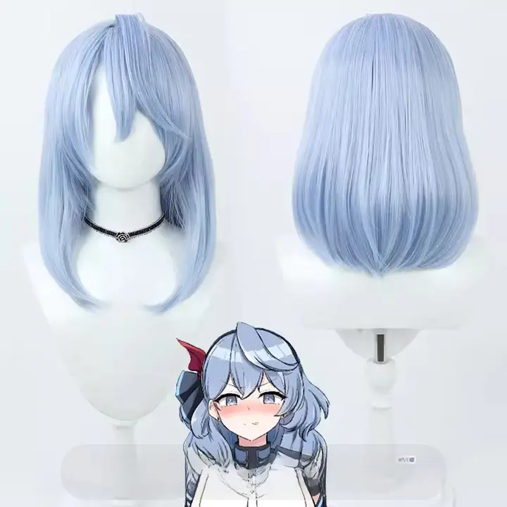 コスプレ用 ブルーウィッグ【キャラクター:天雨アコ・スタイリング済み】