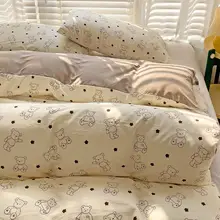 冬用二重ガーゼ布団カバー【シンプルデザイン・ダブルサイズ・おしゃれ】（セットアップ対応）