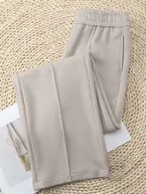 秋春用 フレアパンツ【ウール風・ゴムウエスト・極上の柔らかさ】（セットアップ対応）