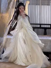 美しい古風デザインの女性用漢服ワンピース【大袖・仙侠風・上品】