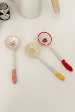 家庭用ロングハンドルセラミックスプーン かわいい スープスプーン