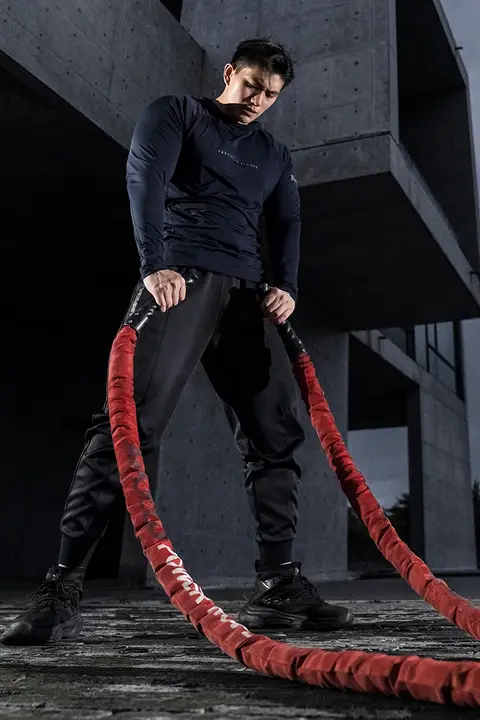 Monster Guardians フード付き トレーニングウェア メンズ 長袖 薄手裏起毛 高ストレッチ スリムフィット スポーツ ジム 秋冬「Monster Guardians」