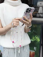 カラフルなスマホストラップ【長尺・iPhone対応・肩掛け・防失】（セットアップ対応）