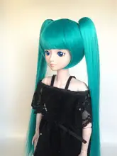 BJD用 カラフル 双馬尾ウィッグ【虎クリップ付・取り外し可能】