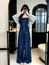 した雰囲気のキャミソールとワイドパンツのセットアップ（セットアップ対応）
