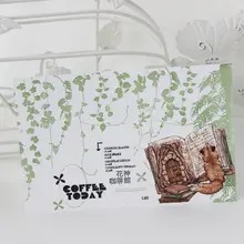 手帳スタンプ 透明スタンプ ゴム印 ツタ柄 花 カフェ デコレーション 「moodtape」