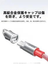 USB Type-C ケーブル 100W高速充電 2in1 ストラップ付き ショート コンパクト iPhone 16 15 対応 「UGREEN」