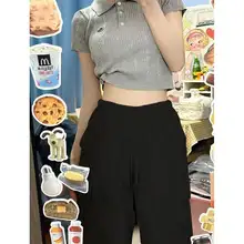ストリートダンス用 ワイドレッグパンツ【ハイウエスト・速乾・カジュアルスタイル】