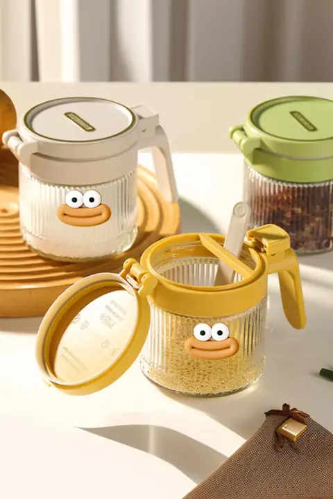 ガラス製 調味料保存容器【密閉式・キッチン用・塩・砂糖・鶏ガラスープ】