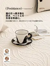 猫の引っかき防止！防滑デザインのソファカバー【オールシーズン対応・クリームカラー】（セットアップ対応）