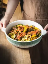 陶器製ダブルハンド大鉢【スープや煮込み料理用・酸菜魚・麻辣使用可】