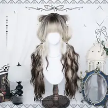 ロリィタスタイルのフルウィッグ【グラデーション・ロングカール・日常用コスプレ】