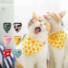 可愛い猫用首輪 三角巾付き【ペット用・愛犬用・迷子防止ネームタグ】（セットアップ対応）