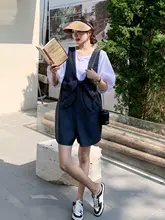 リボン付きサロペットパンツ【カジュアルショートパンツ・Tシャツ・夏用】（セットアップ対応）