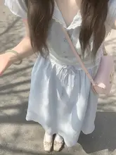 海軍襟レース付きワンピース【女性用・夏用・ウエストシェイプ・長袖】