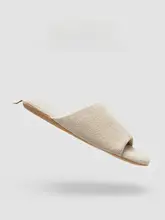 日式静音スリッパ【室内用・柔らかい底・通気性・麻製】