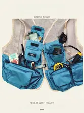 アウトドア多ポケット機能ベスト【ユニセックス・90年代スタイル・カジュアル】