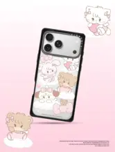 青いトウモロコシデザインのマグセーフ対応 iPhone用耐衝撃スマホケース【ミラー仕上げ・雲のデザイン】
