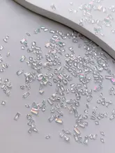 5Aミニ透明合金ジルコニア装飾用ネイルアート【異形ダイヤモンド・爆閃・ホログラム効果】