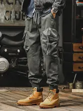 アメリカンスタイルの機能性ワークパンツ【多ポケット・束脚デザイン・ゆったりフィット】【春秋用】（セットアップ対応）