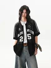 涼感メッシュ編みカーディガン【男女兼用・短袖・アメリカンレトロ・スポーツ風・カップルTシャツ】
