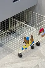 洗面所用下置き収納ワゴン【水切りカゴ付き・バスルーム用・トイレ収納】