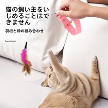 猫用おもちゃ【首にかけるフワフワ・自動動作・耐久性・羽根付き】（セットアップ対応）
