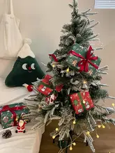 可愛いギフトボックス付きのクリスマスオリジナルラッピングペーパー【大判・リボン付き】