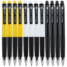 得力 6505 ボールペン 0.7mm 青ボタン付き 12本入り | オフィス用品