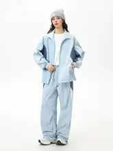 カラーコンビネーションの都市型ロングスリーブジャケット【アウトドアイベント・秋用】（セットアップ対応）