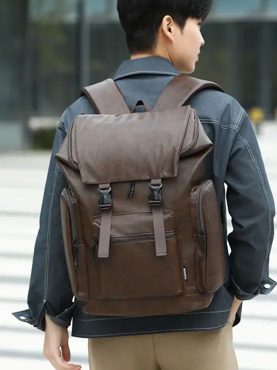 リュック メンズ ソフトPUレザー 大容量 PC収納 ヴィンテージ 上品 通学 通勤