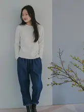 オリジナル綿100%長袖Tシャツ【シンプルデザイン・ラウンドネック・ペルーコットン】