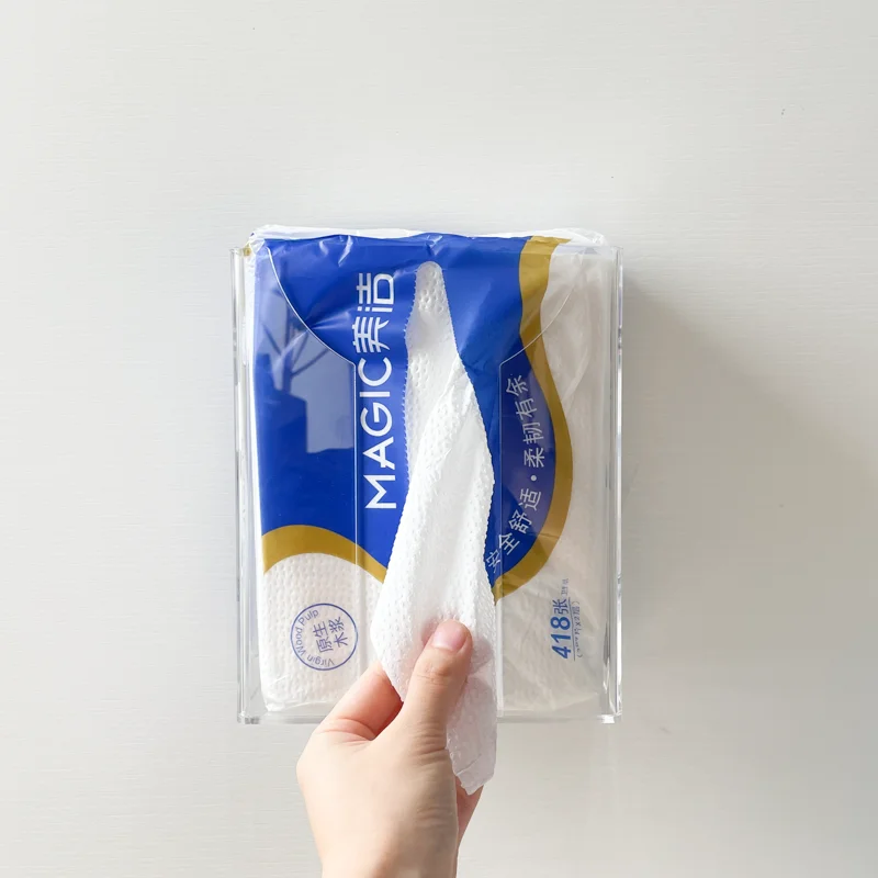 便利な壁掛けトイレットペーパー収納ボックス【穴あけ不要・デコラティブデザイン】