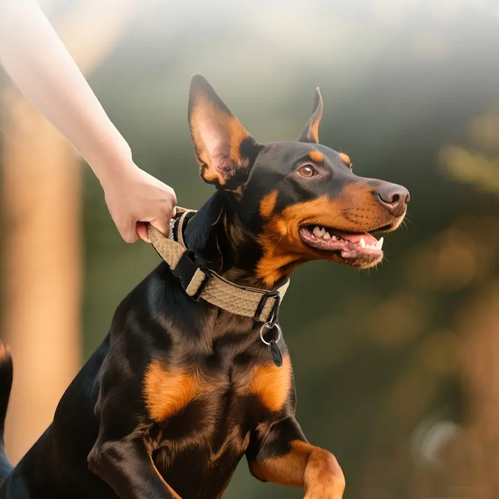 hipidog 大型犬用首輪【頑丈設計・金色・シンプル】