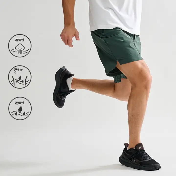 春夏用 メンズトレーニングショートパンツ【通気性・快適な肌触り】