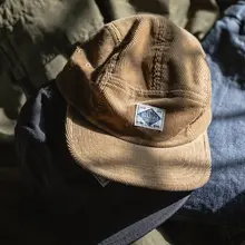 NON STOCK 秋冬用 コーデュロイキャップ【レトロスタイル・ストリートファッション・ショートブリム】