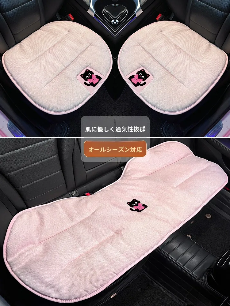 リネン製カーシートクッション：後部座席用の通気性と四季通用性を実証