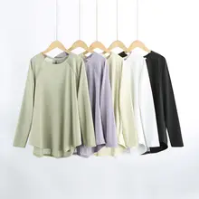 女性用速乾性長袖Tシャツ【フィット・ランニング・ヨガ・大きいサイズ】
