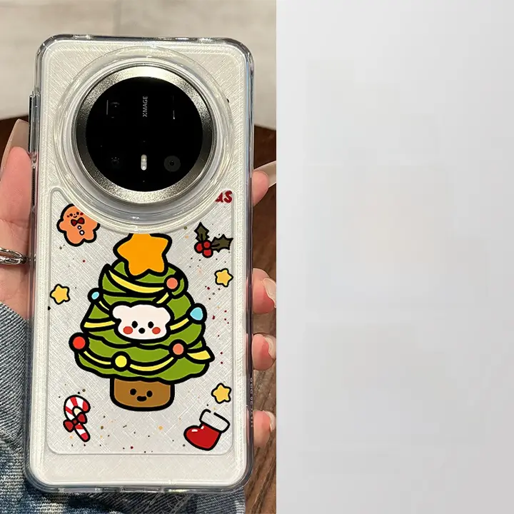 Huawei Mate 70 Pro 用 スマホケース【クリスマスツリー・かわいい犬・カートゥーンデザイン・個性的・男女兼用】
