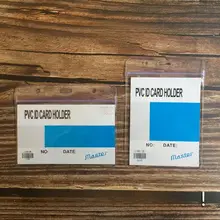 中型透明防水PVCカードケース【横型・縦型・名刺・社員証・展示会用】