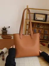 手作り編みトートバッグ【ソフトレザー・大容量・通勤用】