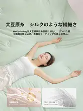 Beyond home 掛け布団 シングル 大豆繊維 厚手 防ダニ ファスナー付き 洗濯機洗い可 冬用 春秋用 一人暮らし 学生