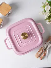 厚手エナメル製角型鍋【ダブルハンドル・煮込み鍋・火鍋・大容量】