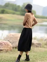 Aラインウール製冬用フレアスカート【秋冬・スタイルアップ・ロング丈】